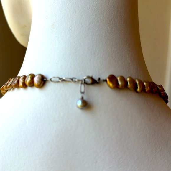 Abstract Leaf Fall Statement Necklace - Picture 4 of 4